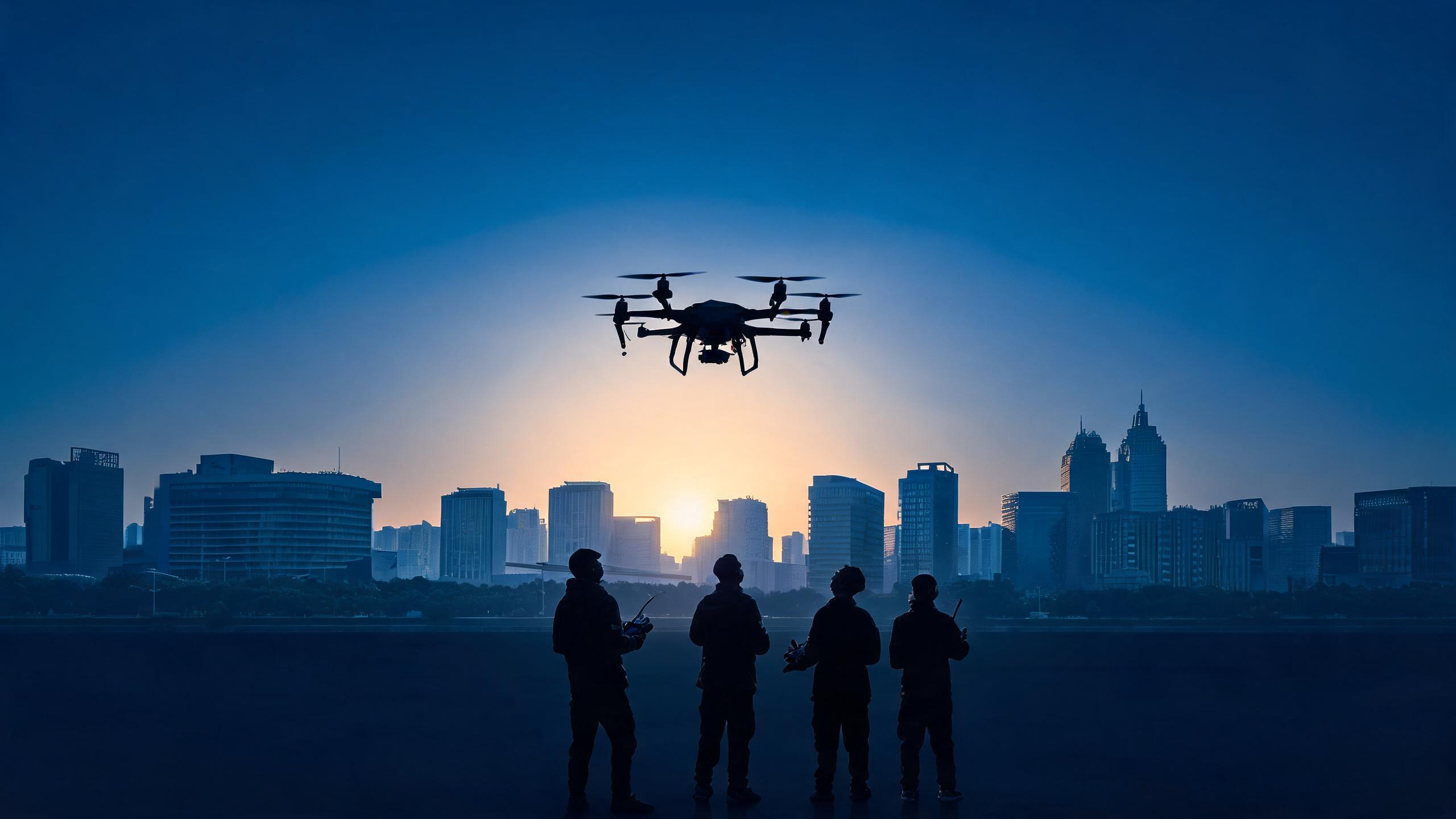 Industrial UAV fleet in operation